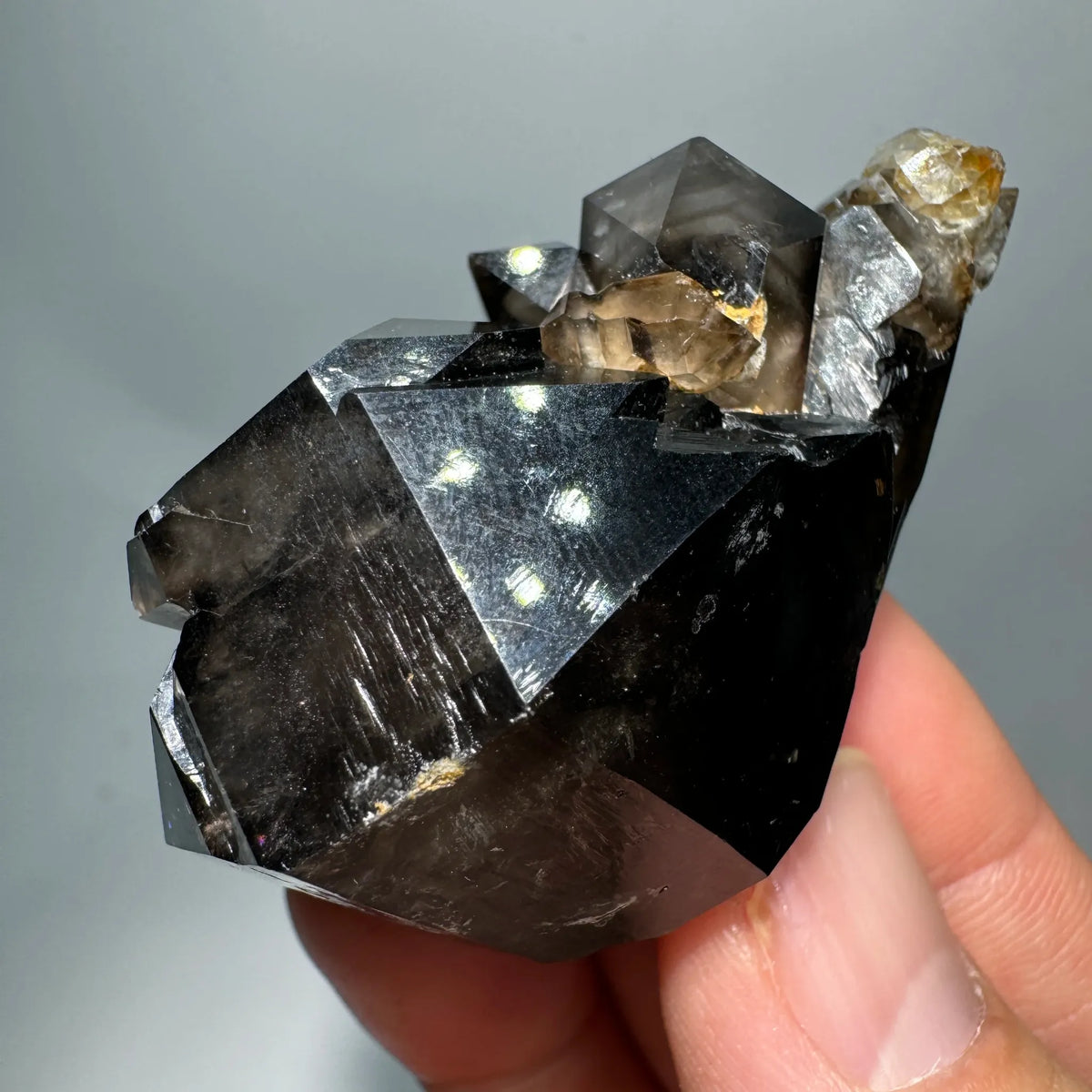 Quartz fumé biterminé 53 g photo 1.