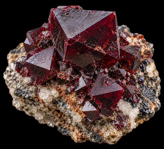 Cuprite sur fond noir.