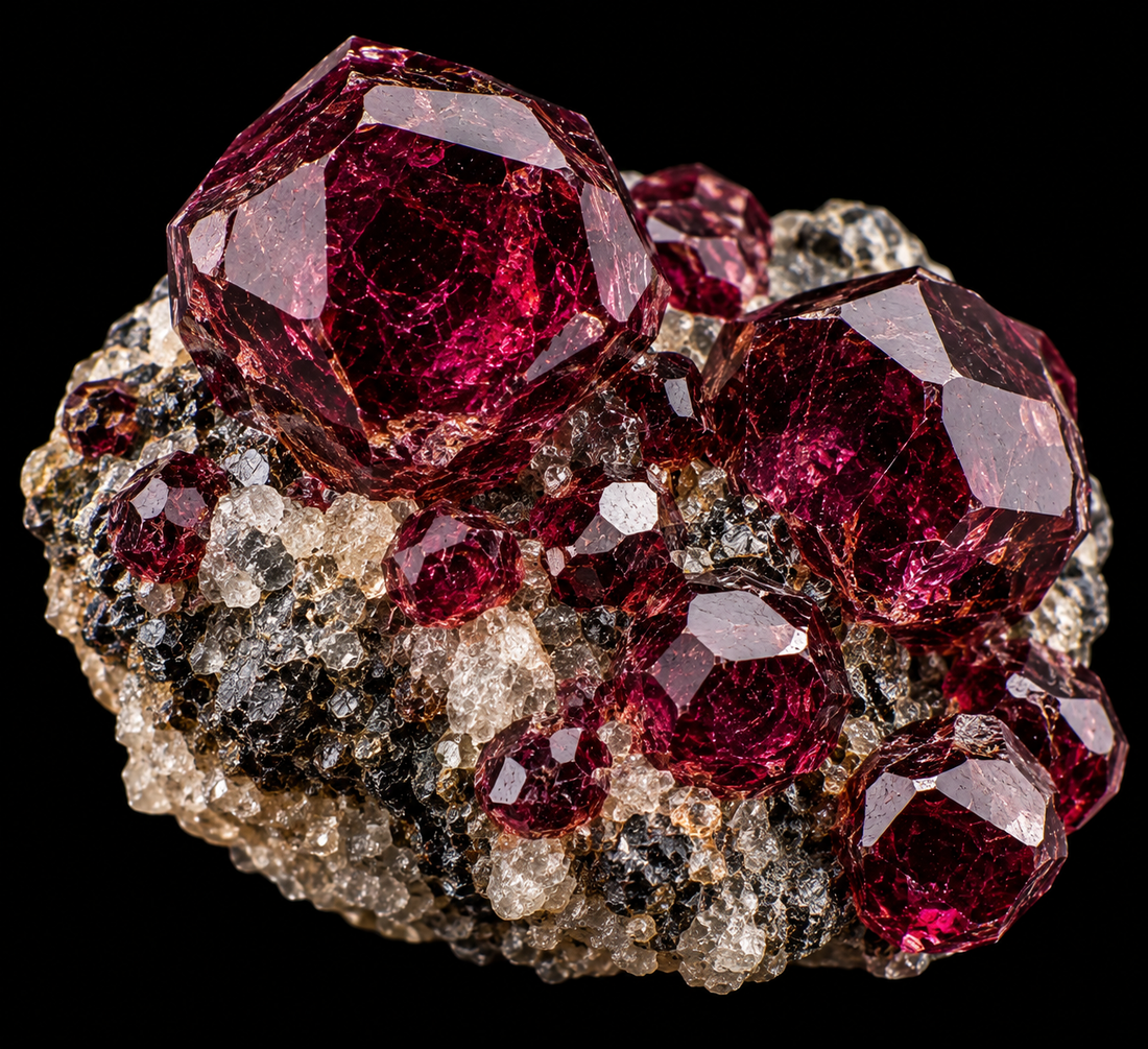 Grenat rhodolite naturel de haute qualité.