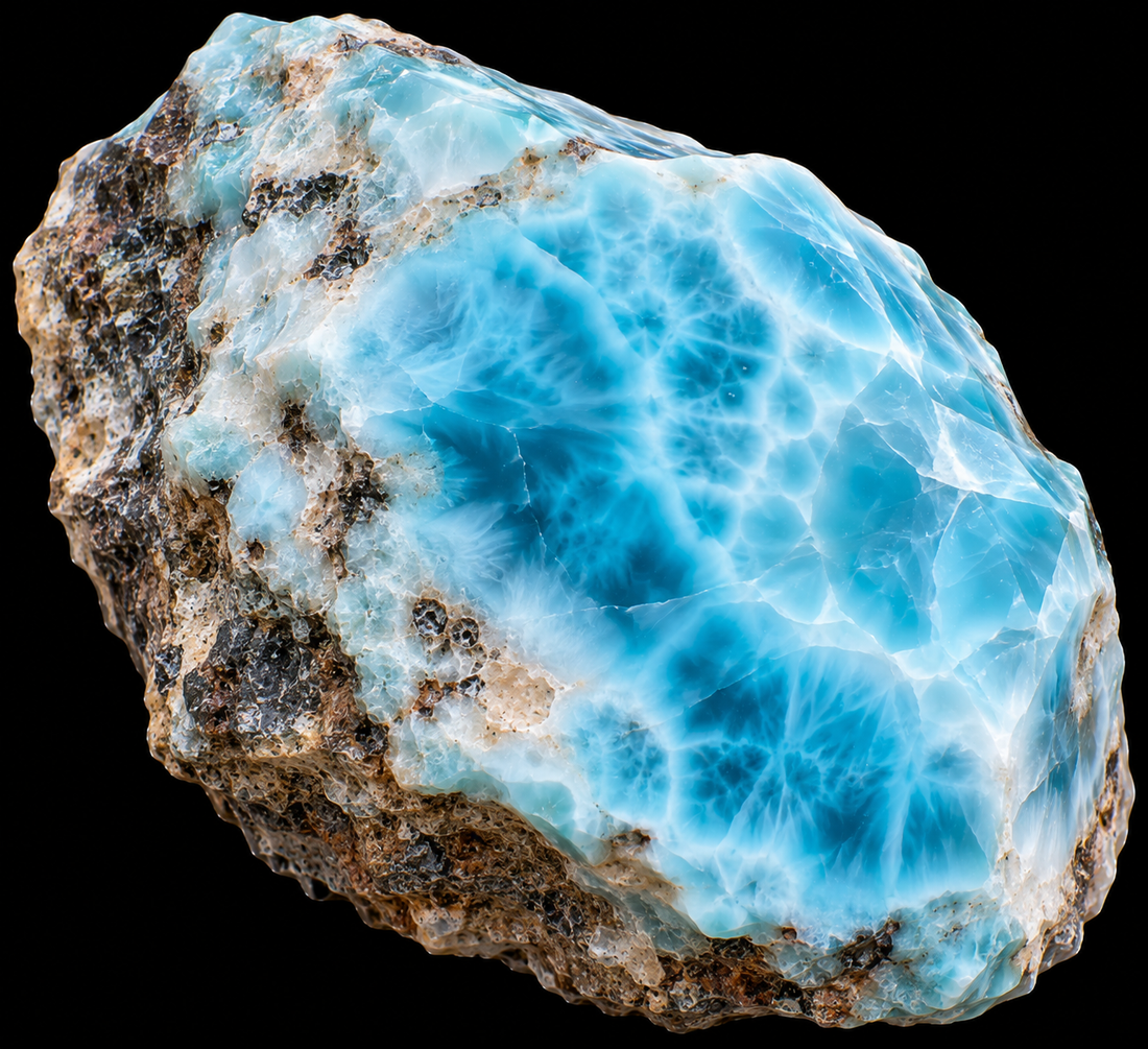 Larimar naturel d'une beauté exceptionnelle.