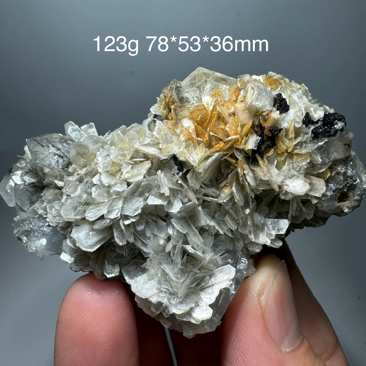 Aigue-marine avec cassitérite et muscovite 123 g photo 5.