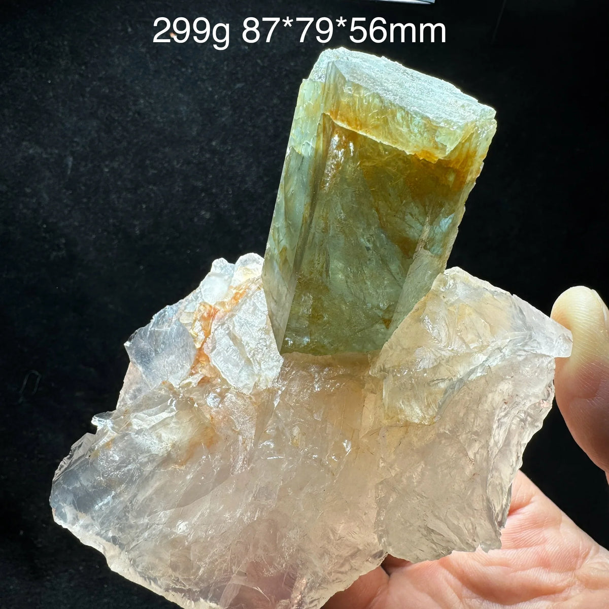 Aigue-marine sur quartz 299 g photo 4.