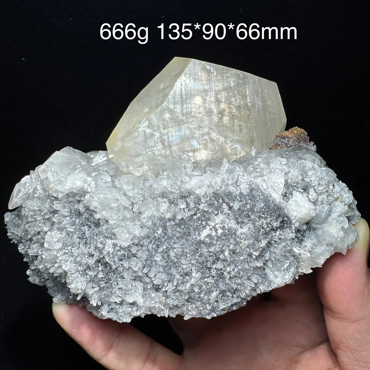 Calcite avec quartz et pyrite photo 3.