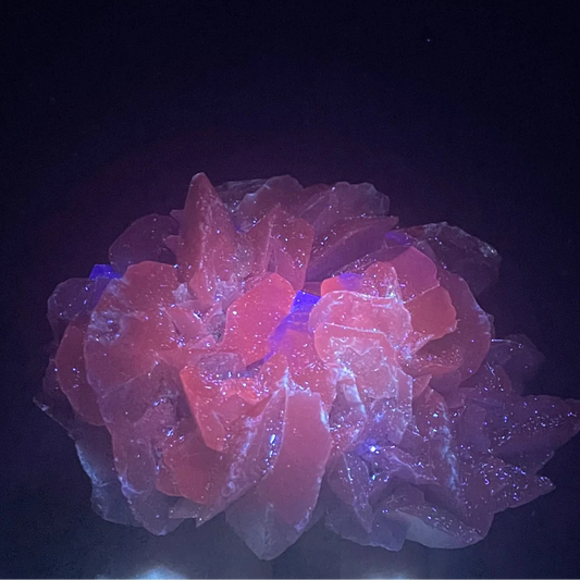 Calcite en rosettes avec fluorite et quartz fumé 213 g photo 2.
