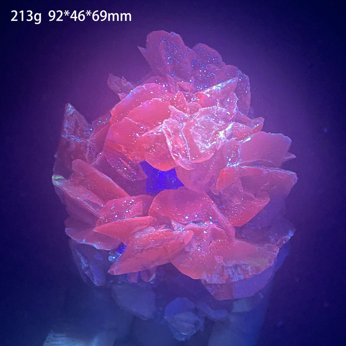 Calcite en rosettes avec fluorite et quartz fumé 213 g photo 6.