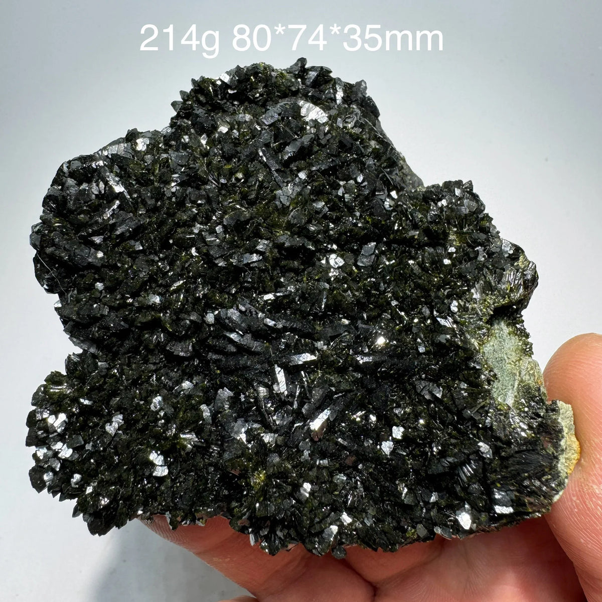Épidote verte avec quartz hyalin 214 g photo 6.