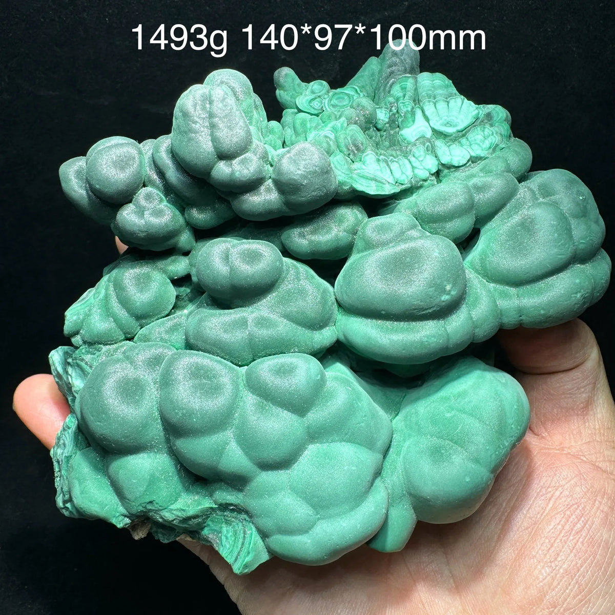 Malachite botryoïdale 1493 g photo 6.
