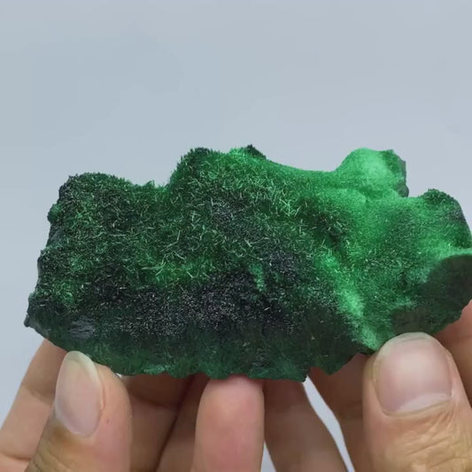 Malachite fibreuse veloutée sur matrice 243 g