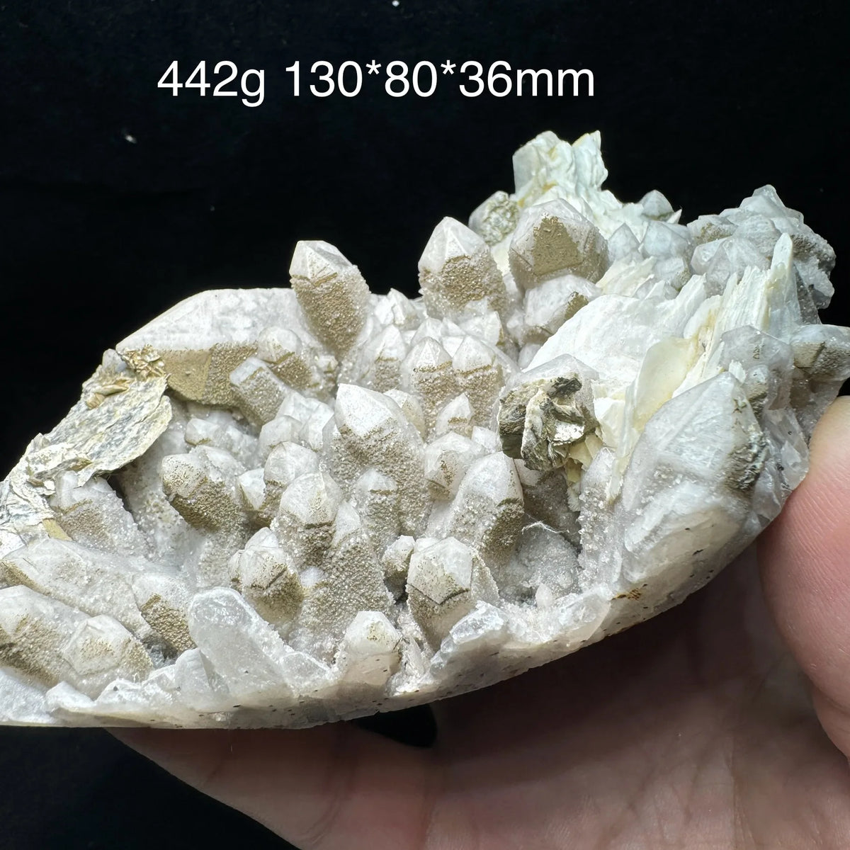 Quartz « Candle » avec calcite 442 g photo 1.