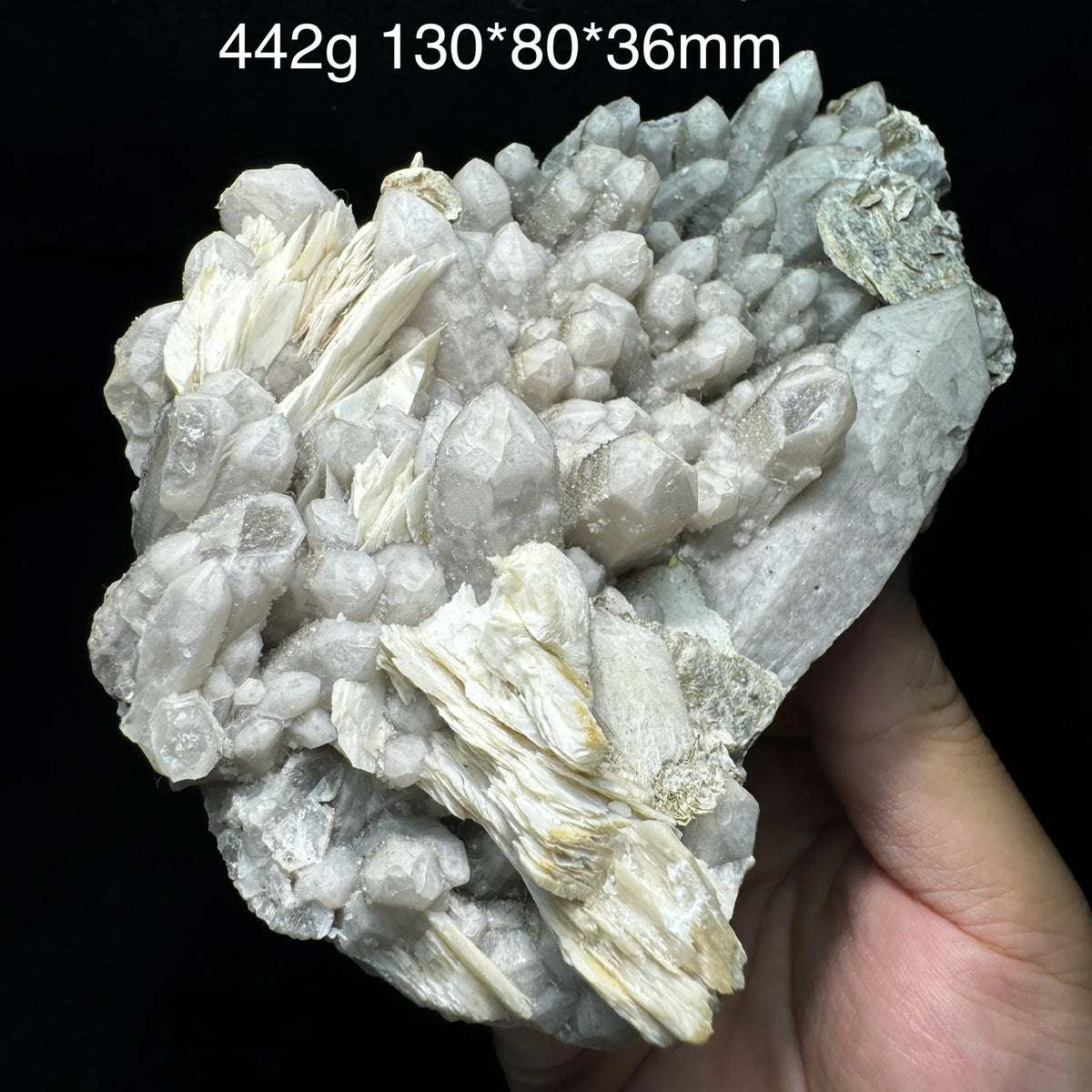 Quartz « Candle » avec calcite 442 g photo 5.