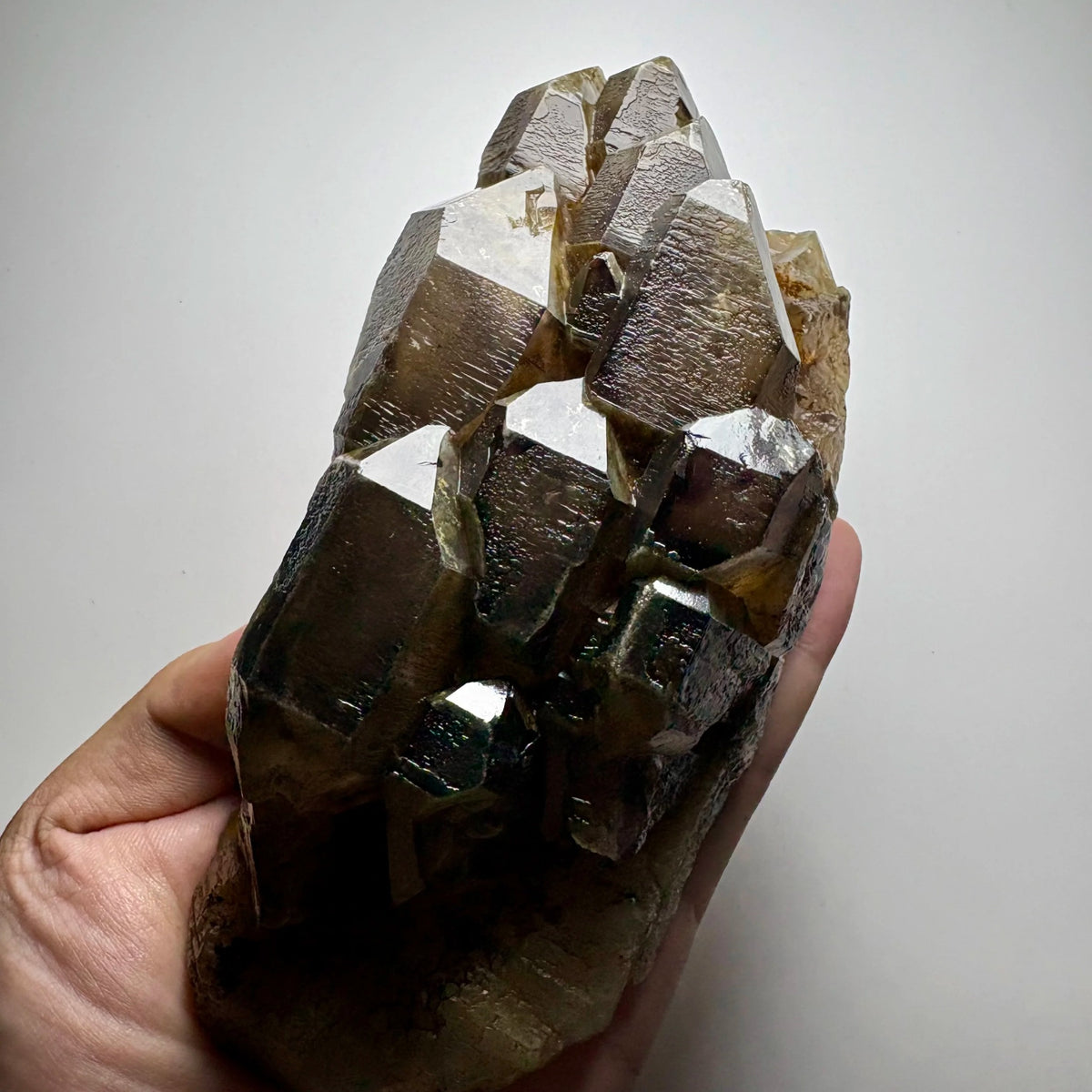 Quartz fumé avec améthyste 756 g photo 1.