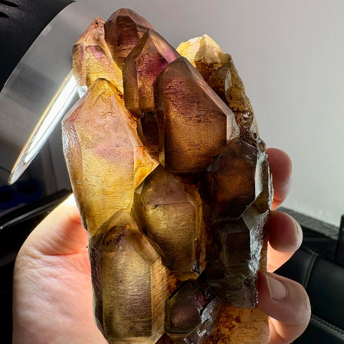 Quartz fumé avec améthyste 756 g photo 5.