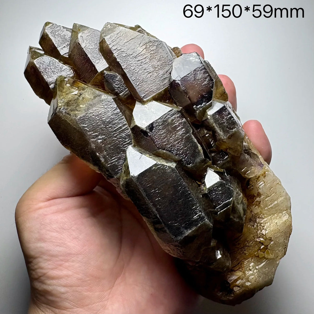 Quartz fumé avec améthyste 756 g photo 6.