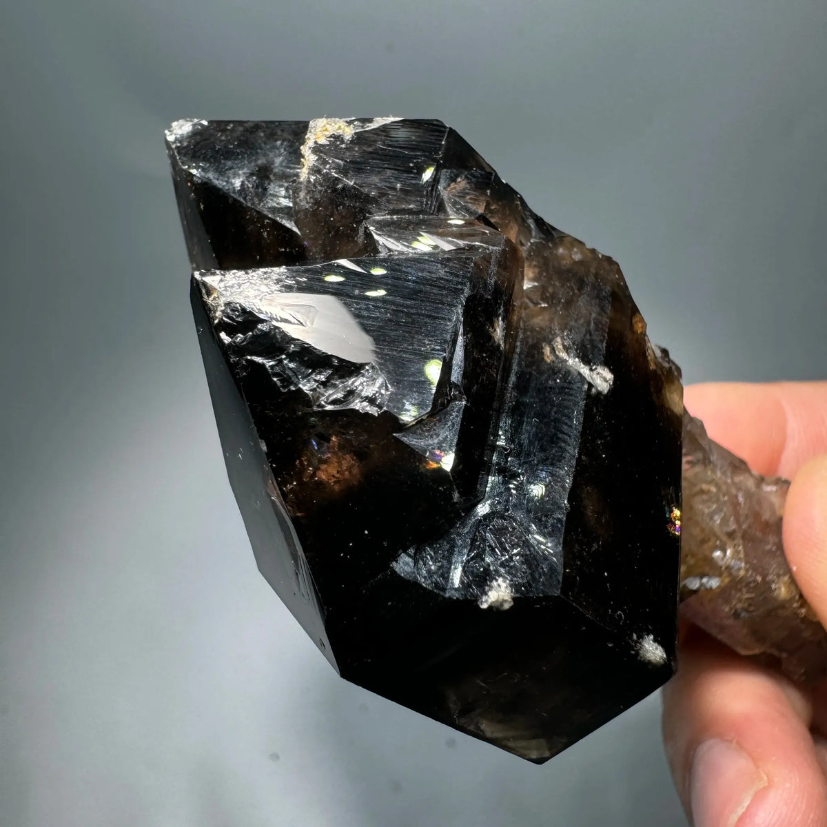 Quartz fumé biterminé 113 g photo 1.