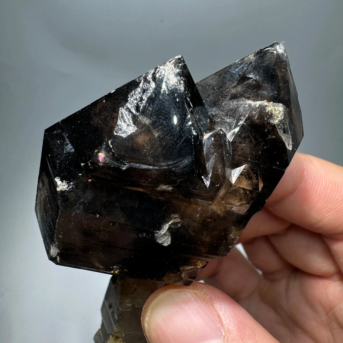 Quartz fumé biterminé 113 g photo 3.