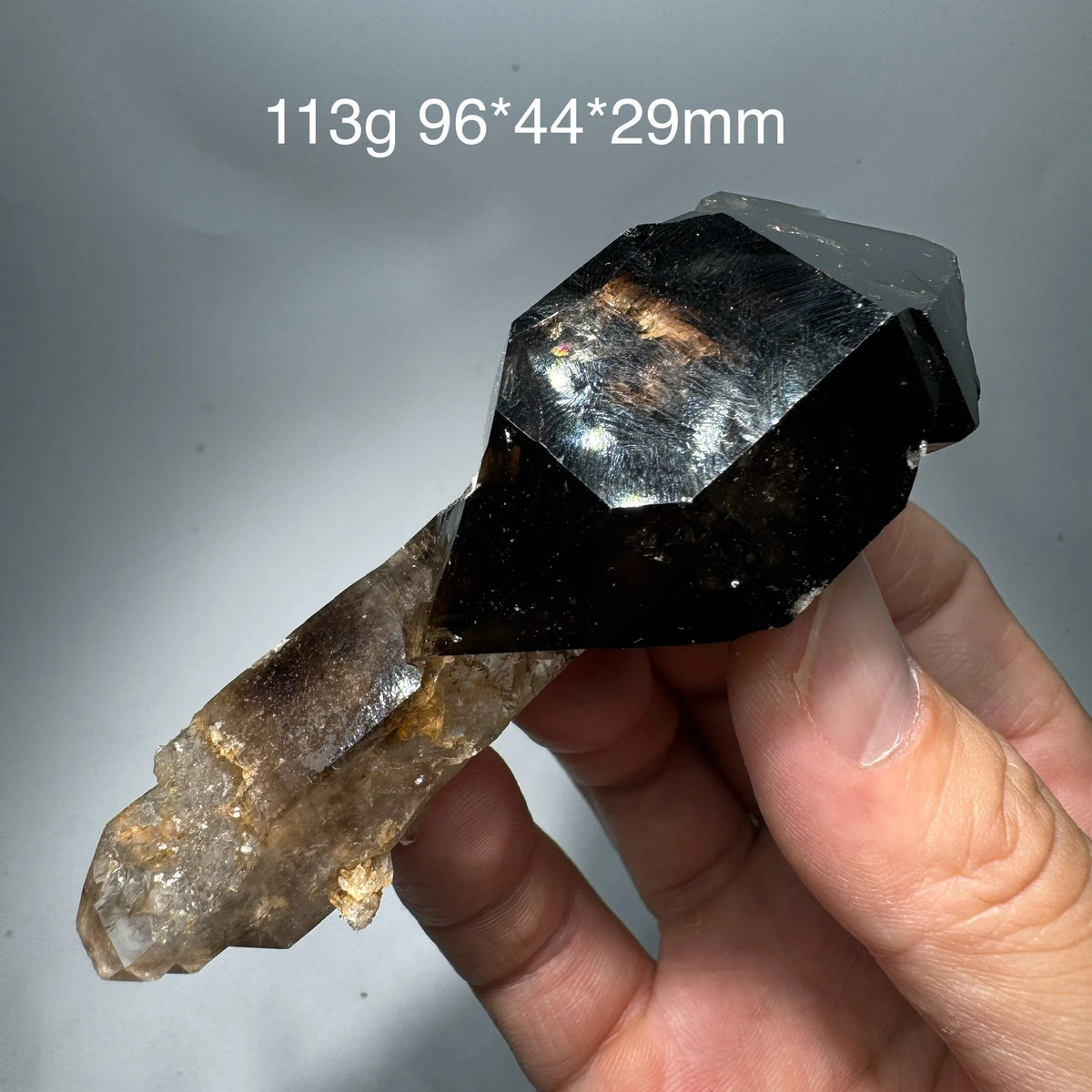 Quartz fumé biterminé 113 g photo 5.