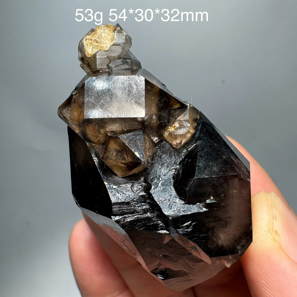 Quartz fumé biterminé 53 g photo 6.