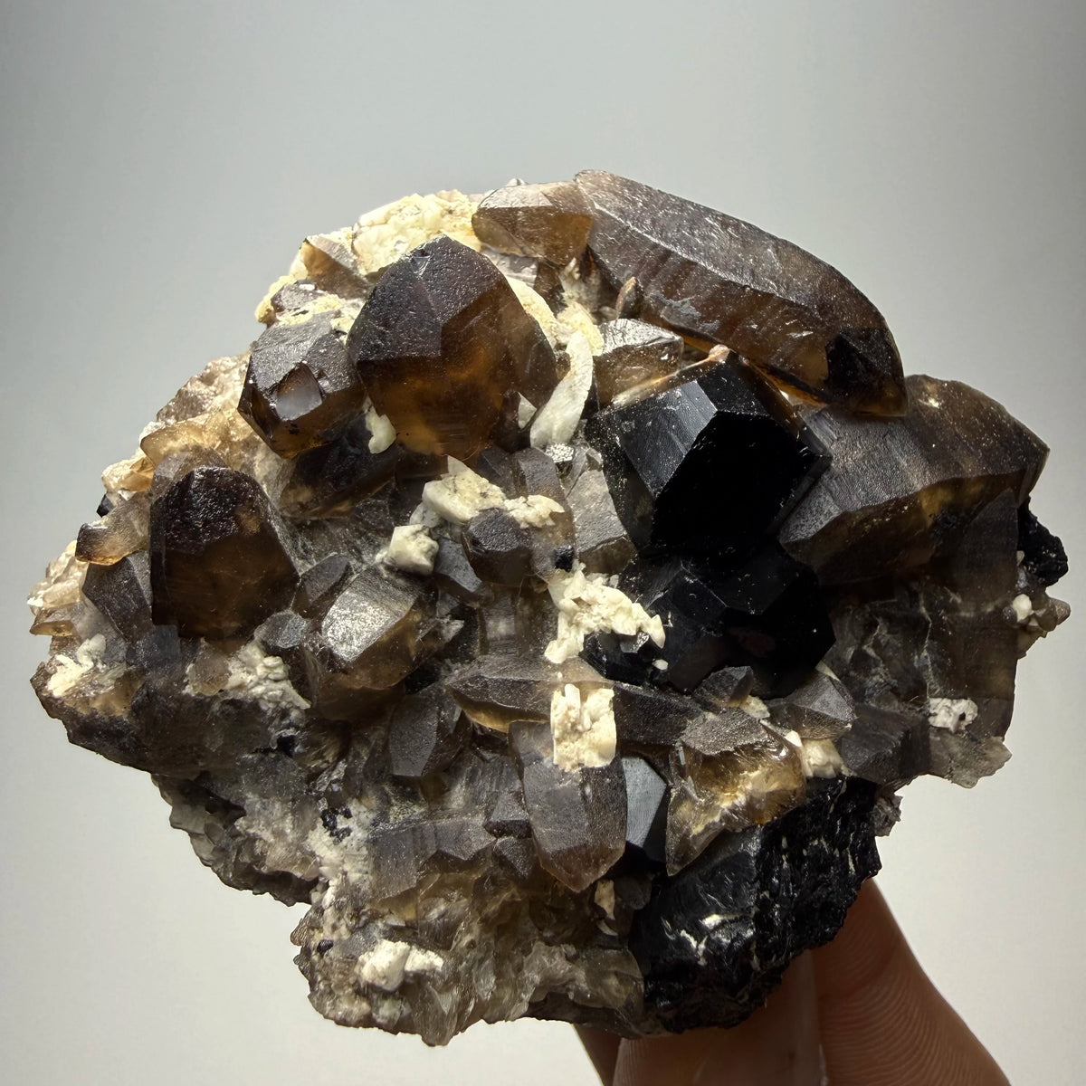 Quartz fumé tourmaline noire photo 2.