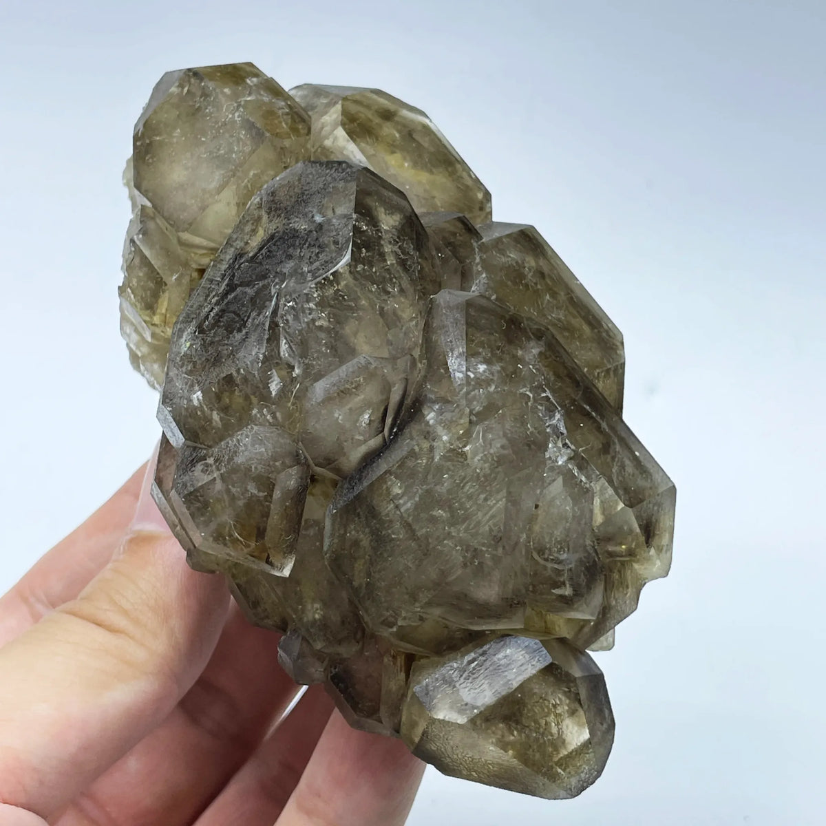 Quartz squelettique fumé 388 g photo 1.