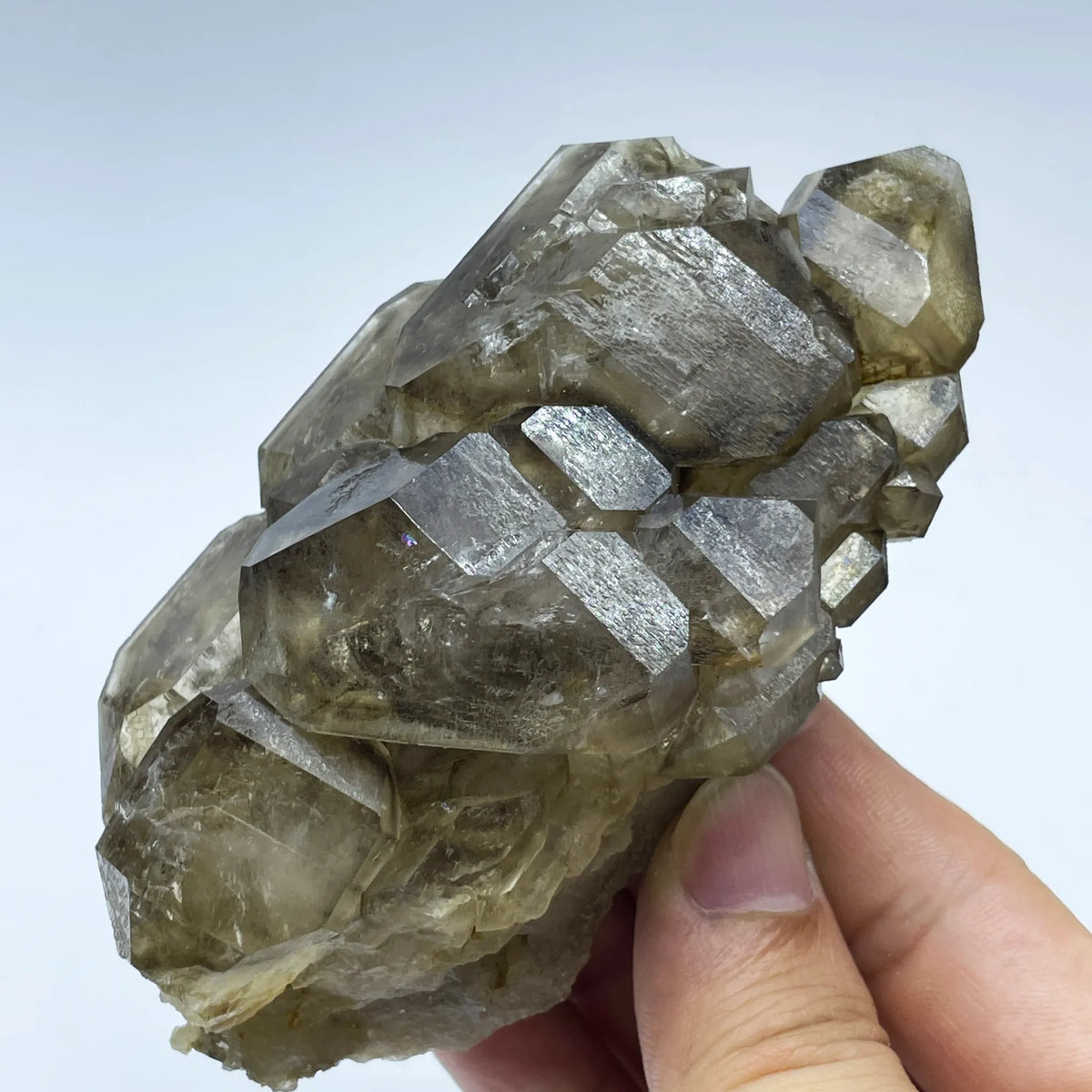 Quartz squelettique fumé 388 g photo 2.