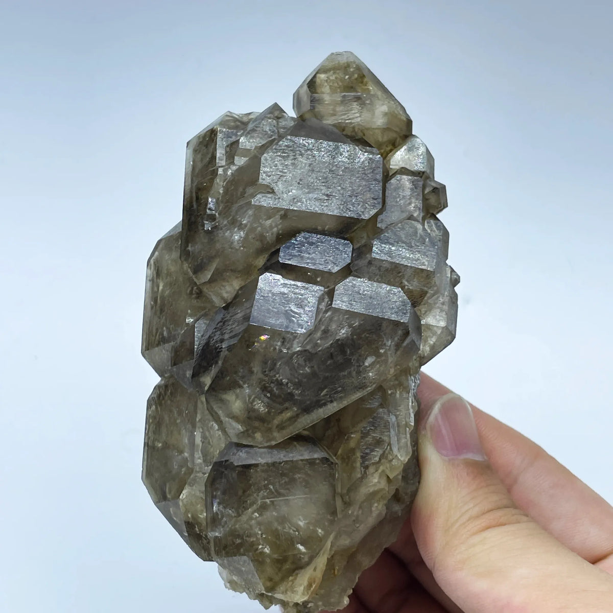 Quartz squelettique fumé 388 g photo 3.