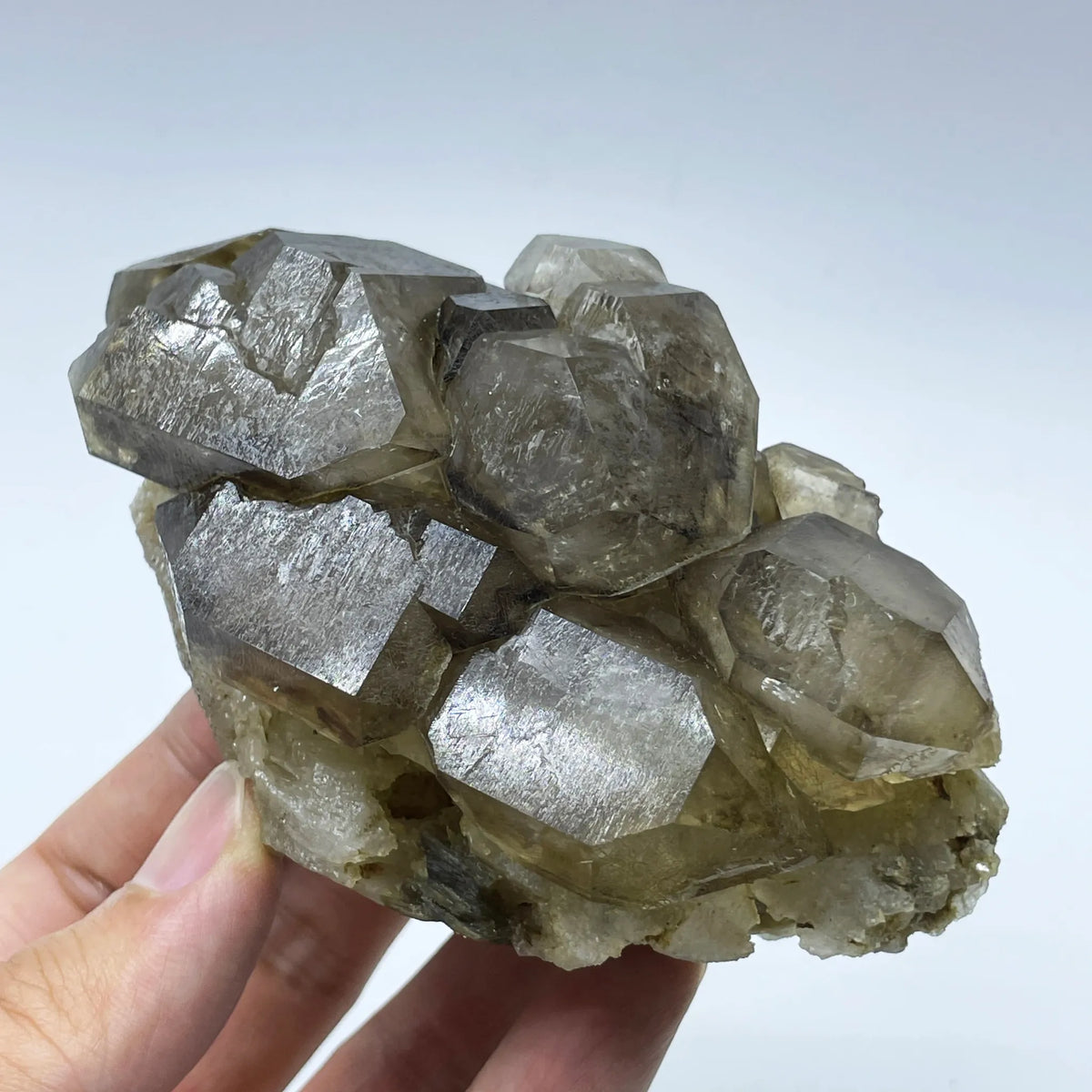 Quartz squelettique fumé 388 g photo 4.