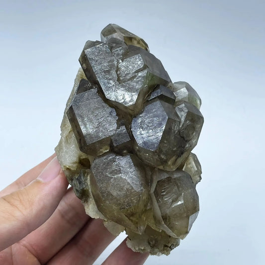 Quartz squelettique fumé 388 g photo 6.