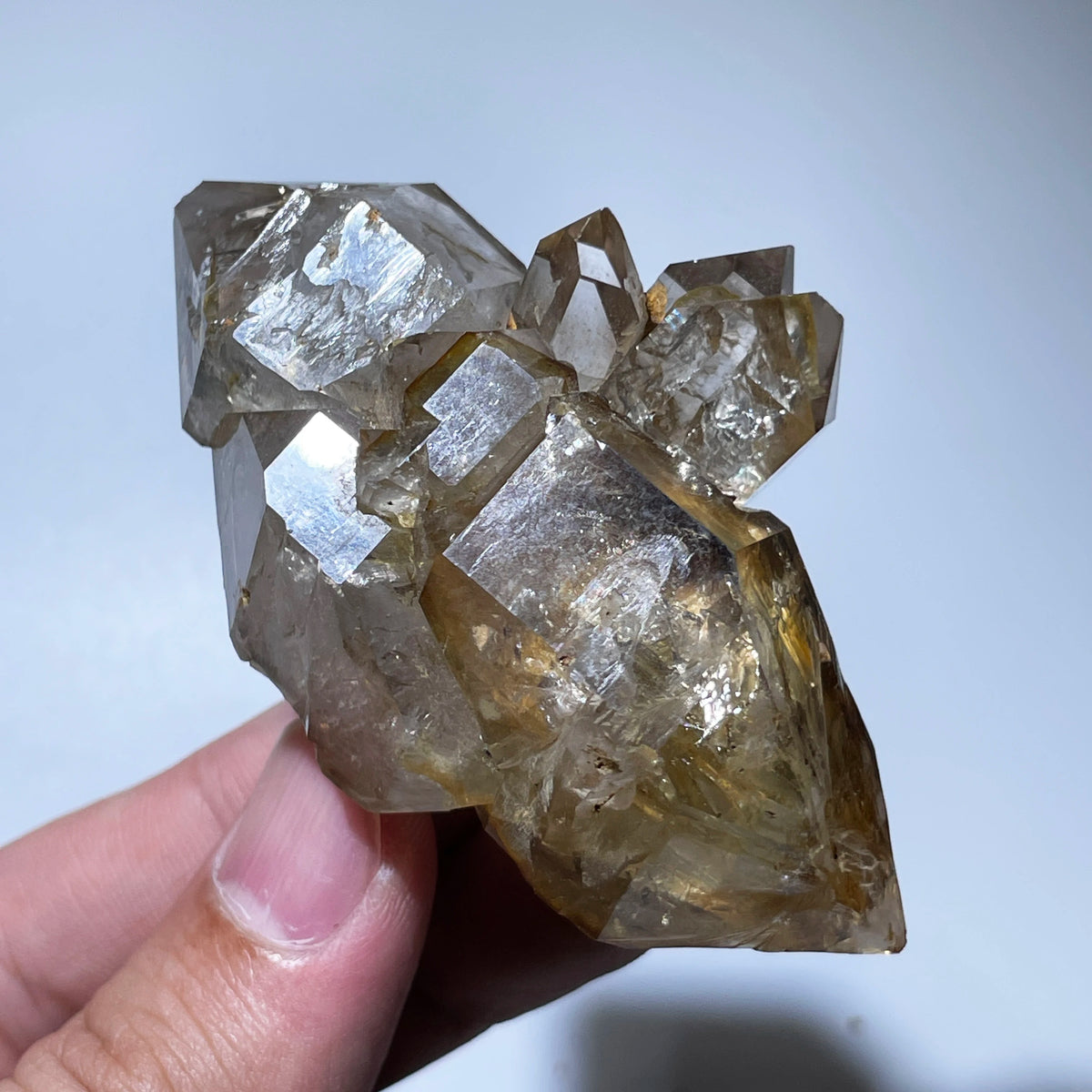 Quartz squelettique fumé 97 g photo 1.