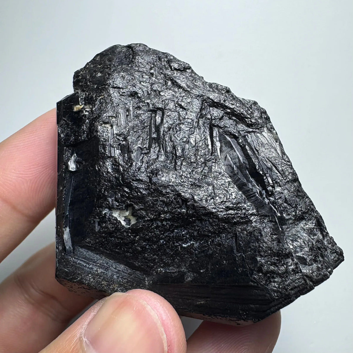 Tourmaline noire avec quartz fumé 130 g photo 3.