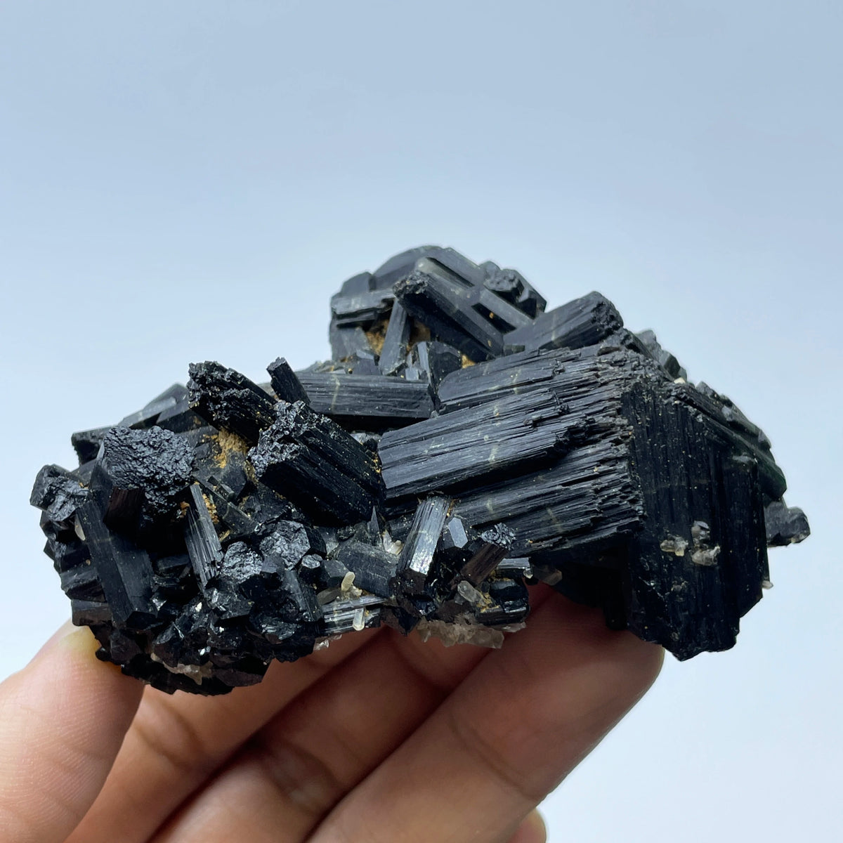 Tourmaline noire avec quartz hyalin photo 5.