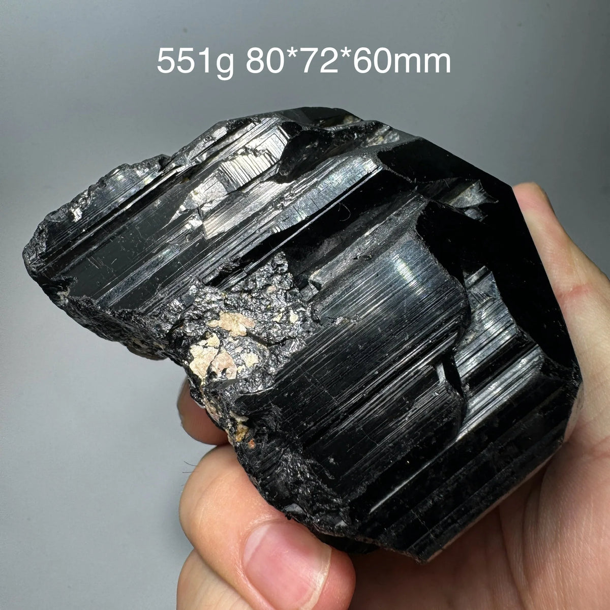 Tourmaline noire massive 551 g photo 5.